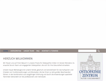 Tablet Screenshot of osteopathie-zentrum-muenster.de